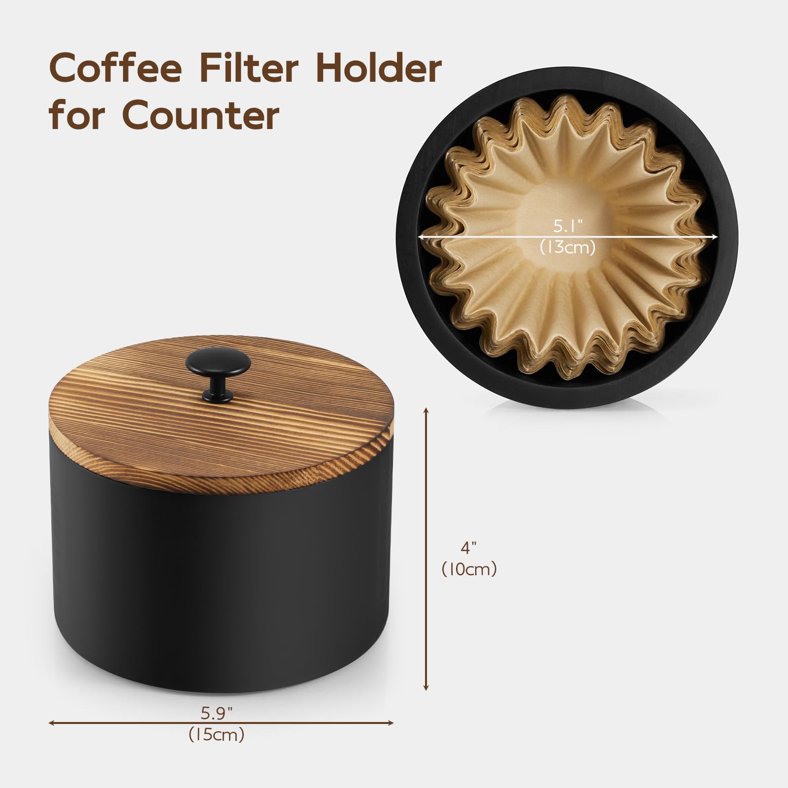 BWODYAY wood coffee bar decor adds rustic charm to your kitchen