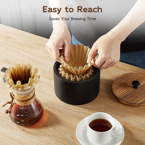 BWODYAY dust- and moisture-shielded storage keeps filters clean between brews