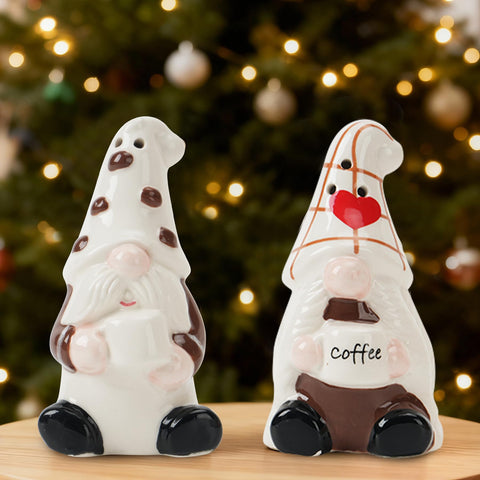 bwszrosa gnome salt and pepper set, hand-painted, adds whimsical charm to your kitchen decor.