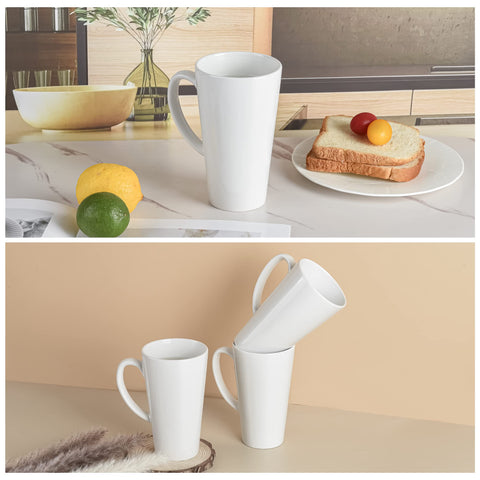 BYCNZB white tall mug close-up showing glaze and dishwasher-safe convenience