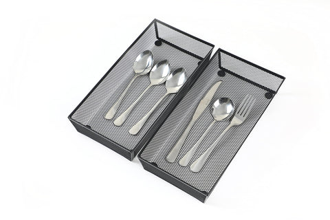 BYCY metal drawer organizer showing durable coating and grid construction