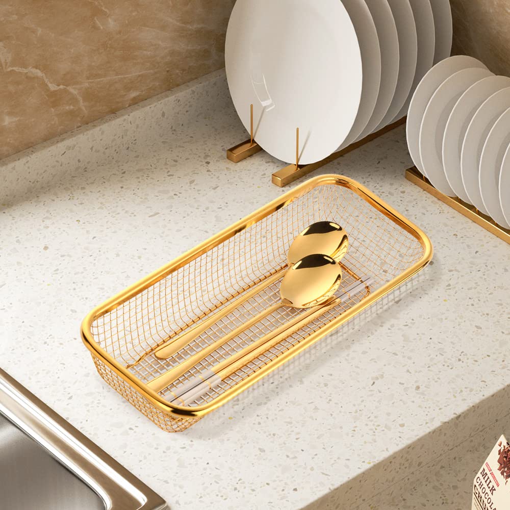 BYEGOU Gold versatile organizer suitable for table or drawer use