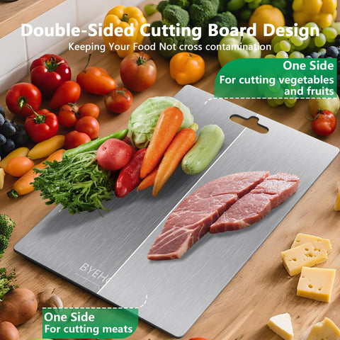 BYEHOVOO titanium cutting board vegetable side for fruits and veggies