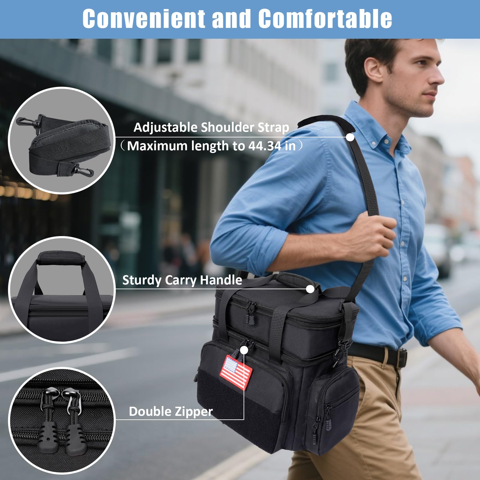 BYELTCUCN 16L capacity fits containers and snacks for outings.