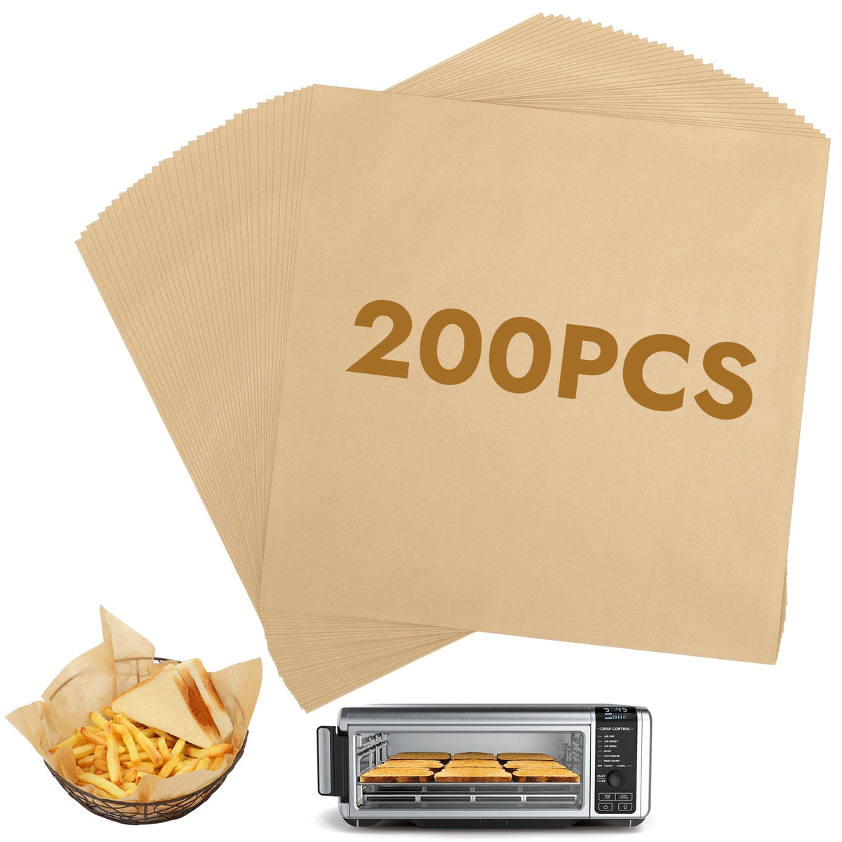 BYKITCHEN 12x12 parchment for Ninja SP Series, keeps trays clean and non-stick.