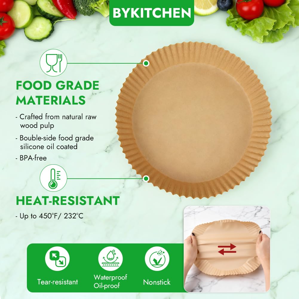 BYKITCHEN Chefman 6QT round liner fits 6QT models for quick cleanup