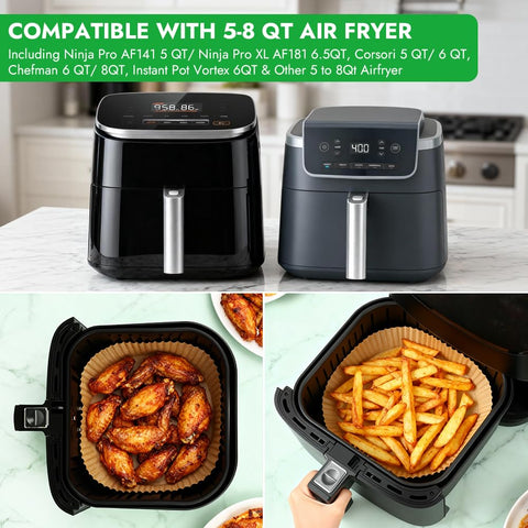 BYKITCHEN Cosori 5QT round liner reduces mess and speeds cleanup