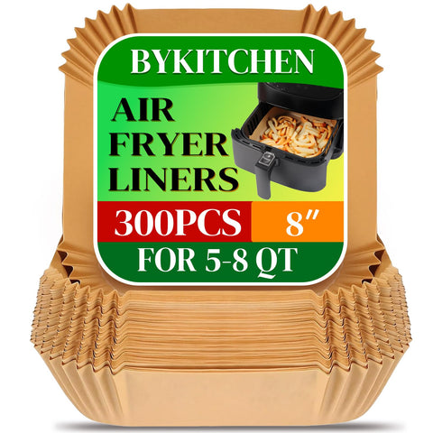 BYKITCHEN 300-piece pack of disposable airfryer liners for easy cleanup