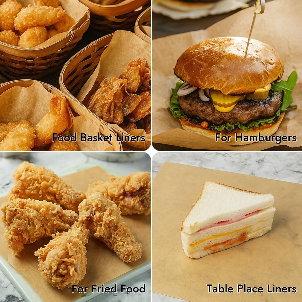 BYKITCHEN food basket liners prevent sticking and simplify cleanup after meals.