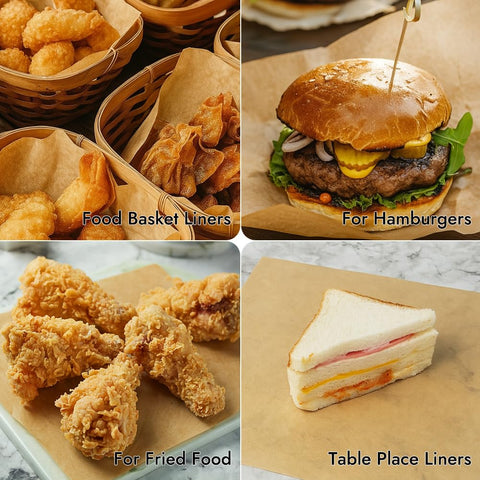 BYKITCHEN food basket liners prevent sticking and simplify cleanup after meals.