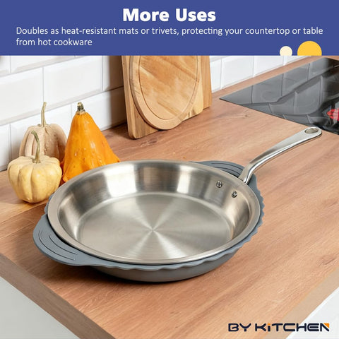 BYKITCHEN heat mats protect countertops from hot cookware