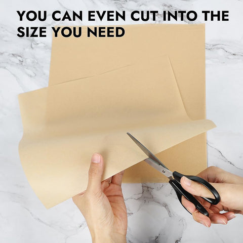BYKITCHEN heat-resistant parchment handles temperatures up to 446°F for versatility.