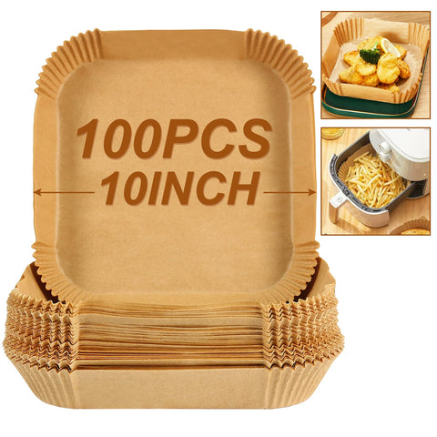 BYKITCHEN large air fryer liners keep baskets clean and grease-free for easy cleanup.