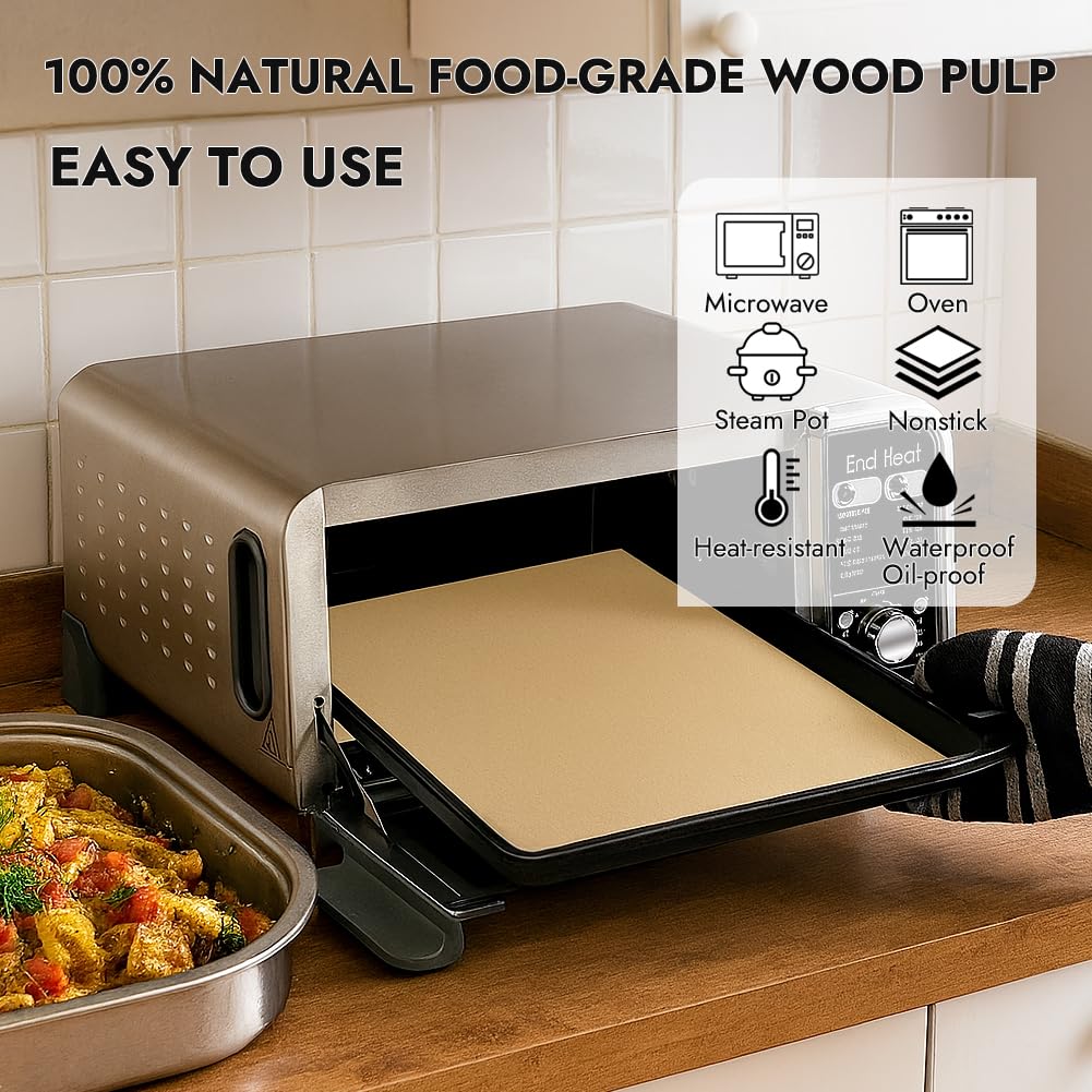 BYKITCHEN non-stick parchment paper reduces sticking during cooking.