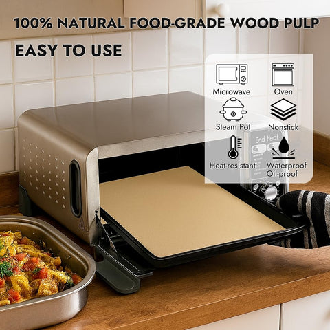 BYKITCHEN non-stick parchment paper reduces sticking during cooking.