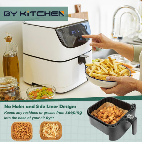 BYKITCHEN nonstick grease-proof liner prevents sticking while preserving flavor and easy cleanup.