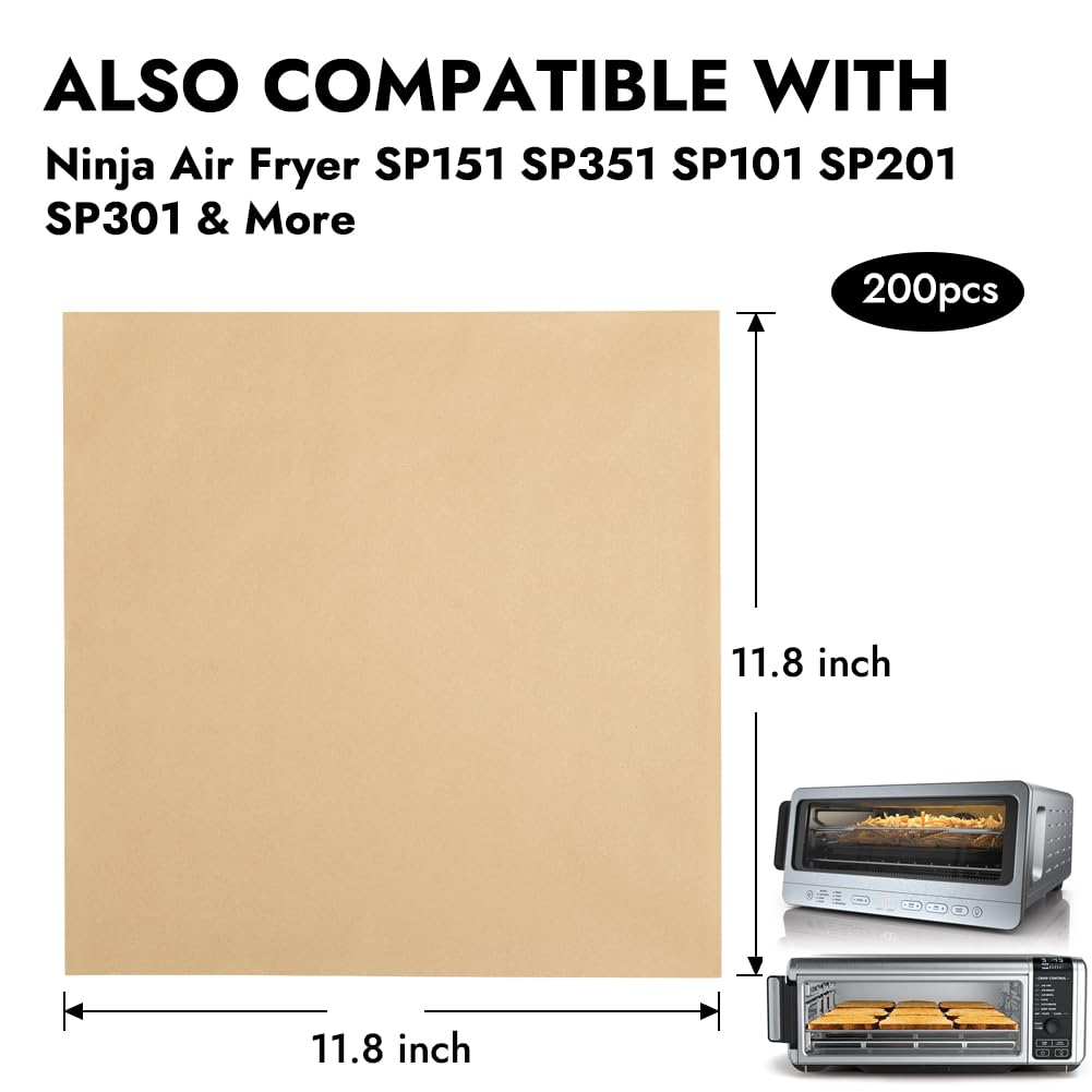 BYKITCHEN precut 12-inch sheets fit Ninja SP ovens for quick lining.