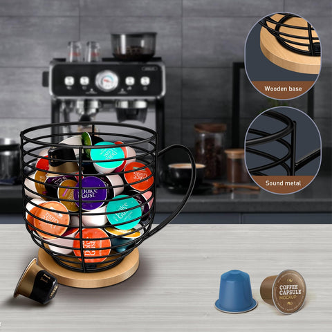 BYTEAIDREX office counter K-Cup holder keeps pods within reach at work.