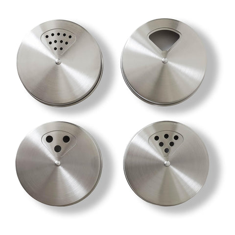 ByteX stainless steel spice lid on a regular-mouth mason jar for organized spices.