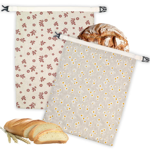 BYTTME beeswax bread bag 2-pack loaf inside preserves moisture for soft sourdough.