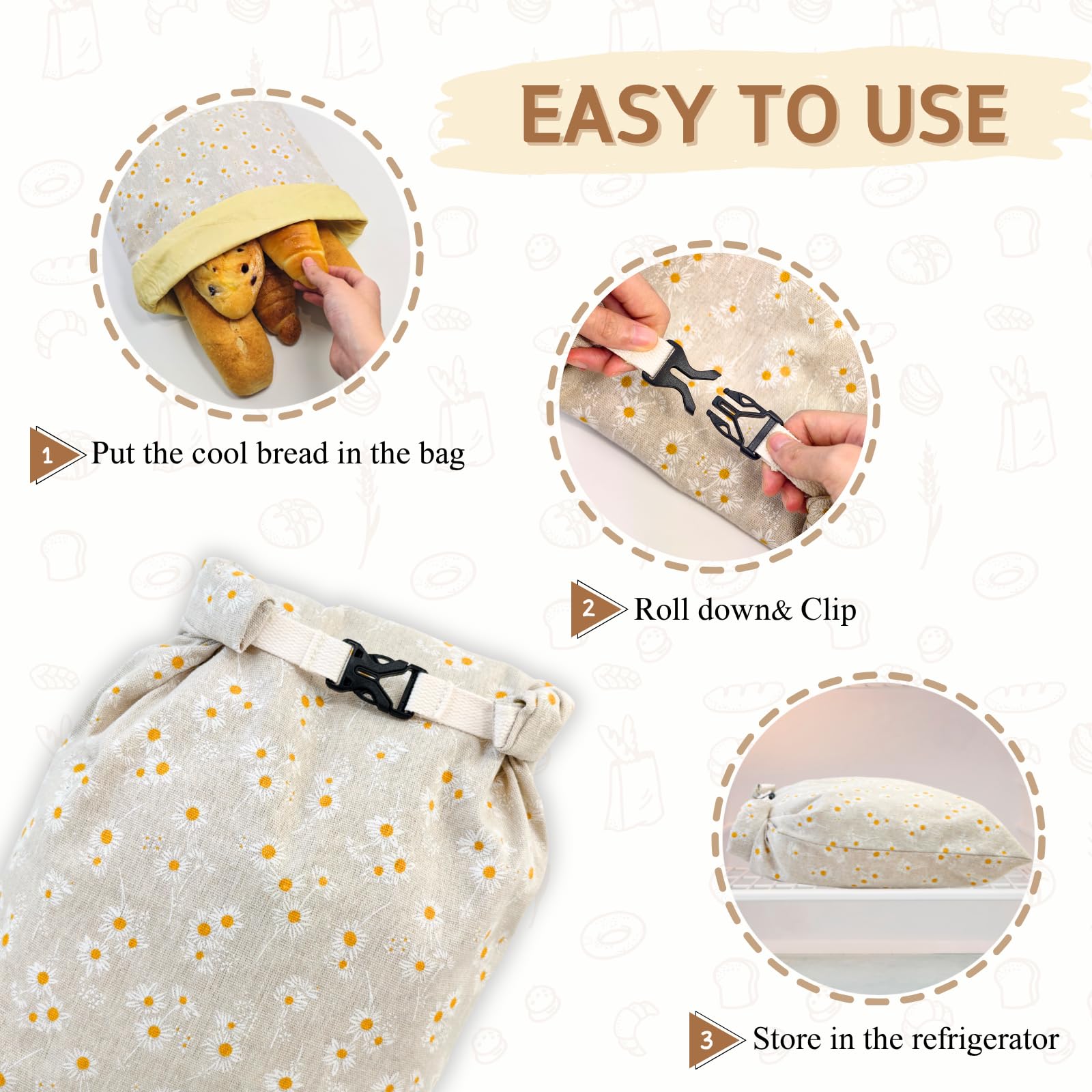 BYTTME bread bag open view shows reusable storage for lunches or picnics.