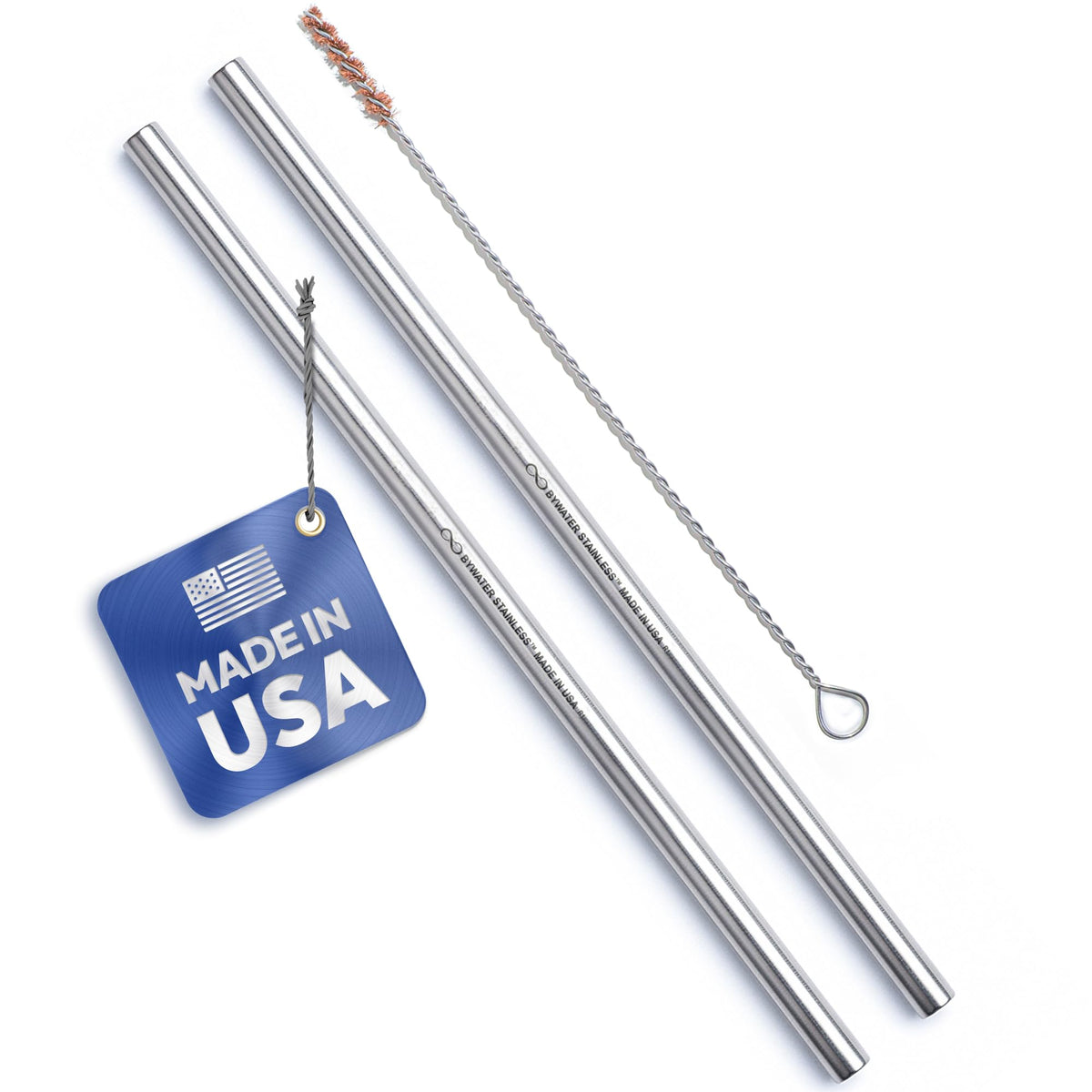 Bywater Stainless 10.5-inch straw set 2 for durable, reusable sipping at home