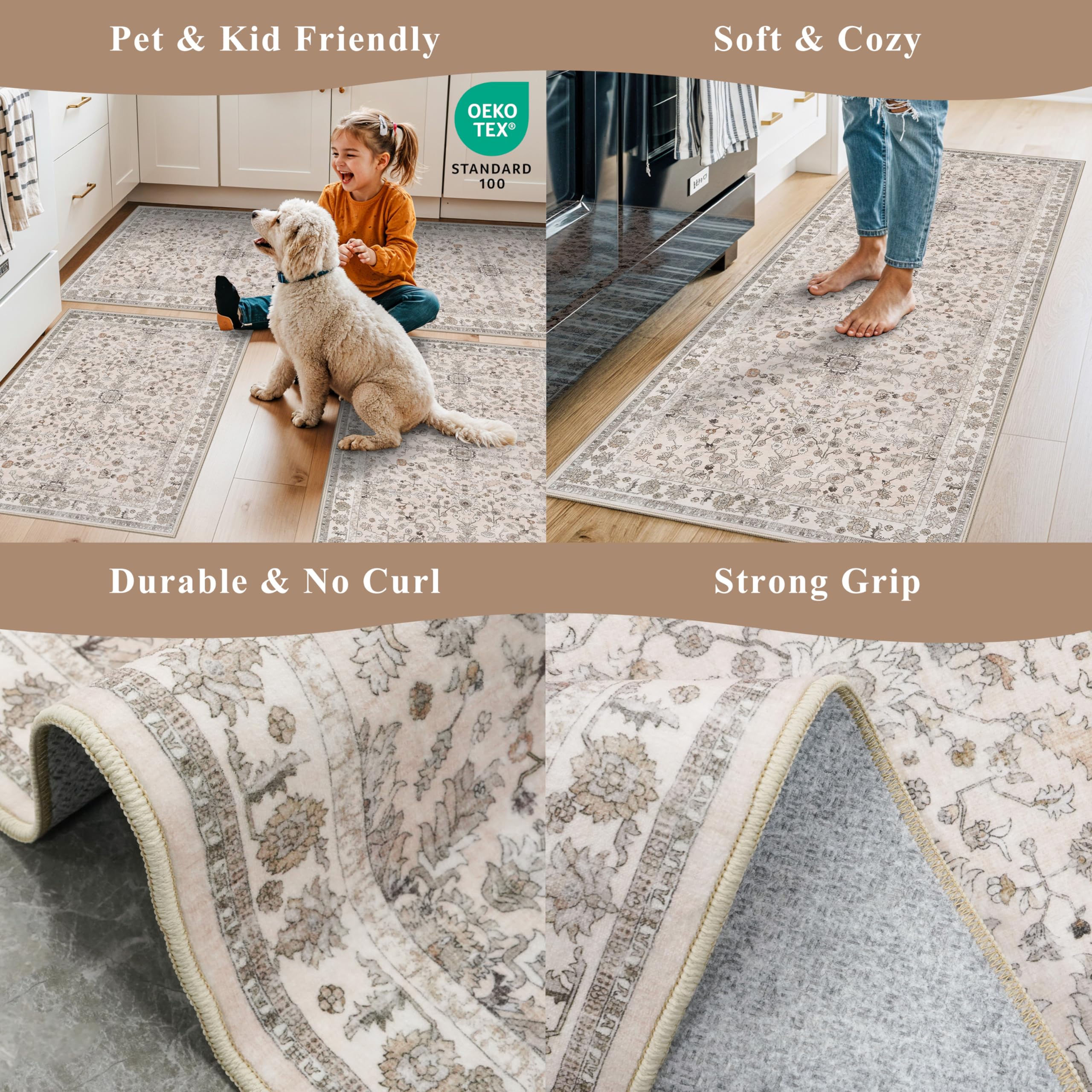 BYYVOO boho rug bathroom doorway adds warm, quick clean entry.