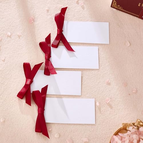 BZQCRT wedding place cards with ribbons for easy handling.