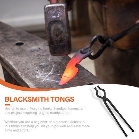 Bzsunway 17-inch V-Bit Bolt Tongs in a busy workshop illustrating versatility.