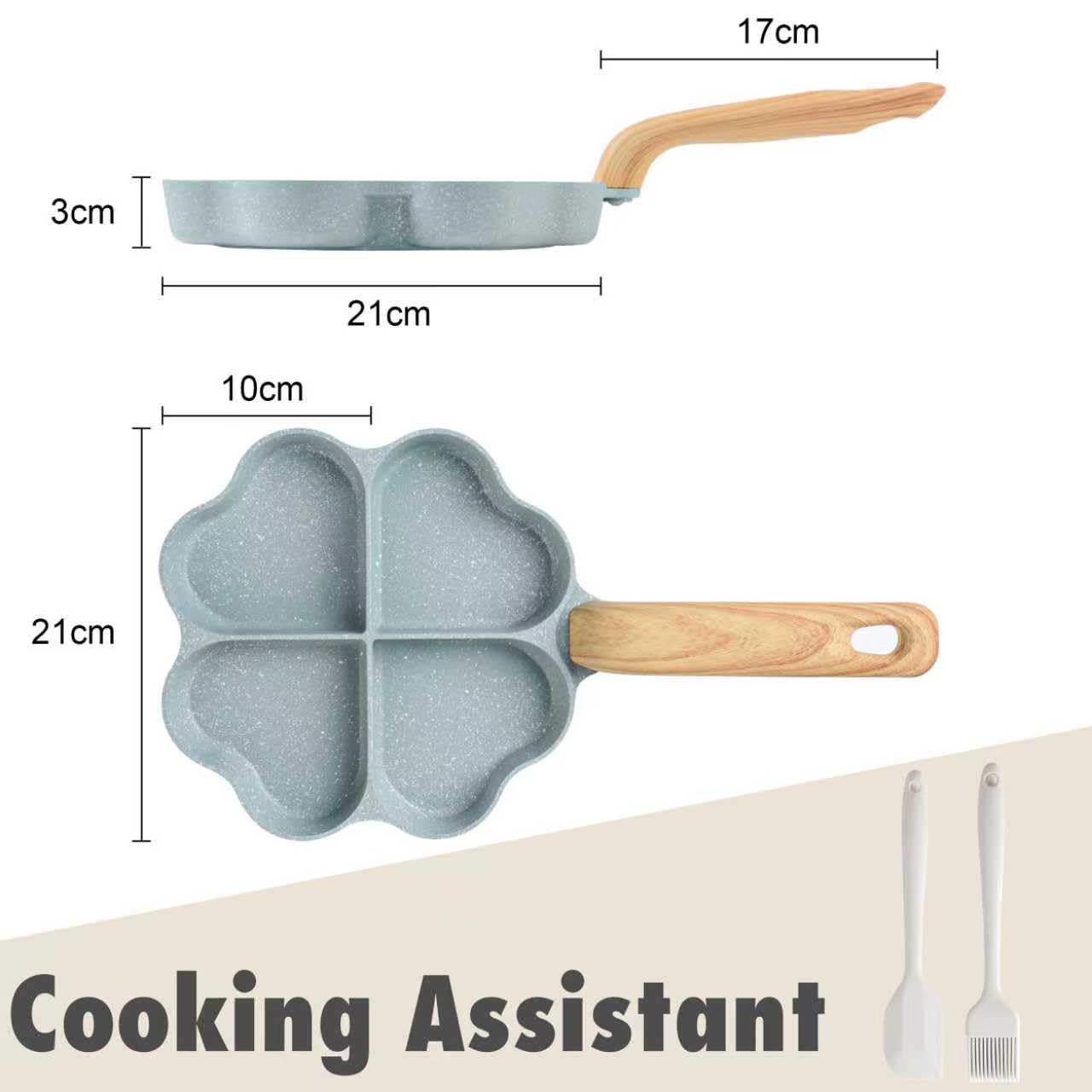 Caannasweis pan with granite nonstick coating for easy release and cleanup