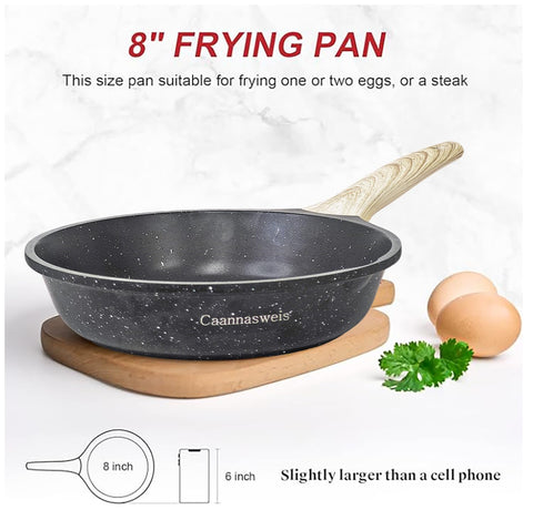 Caannasweis omelette cooking with wood handle for controlled heat