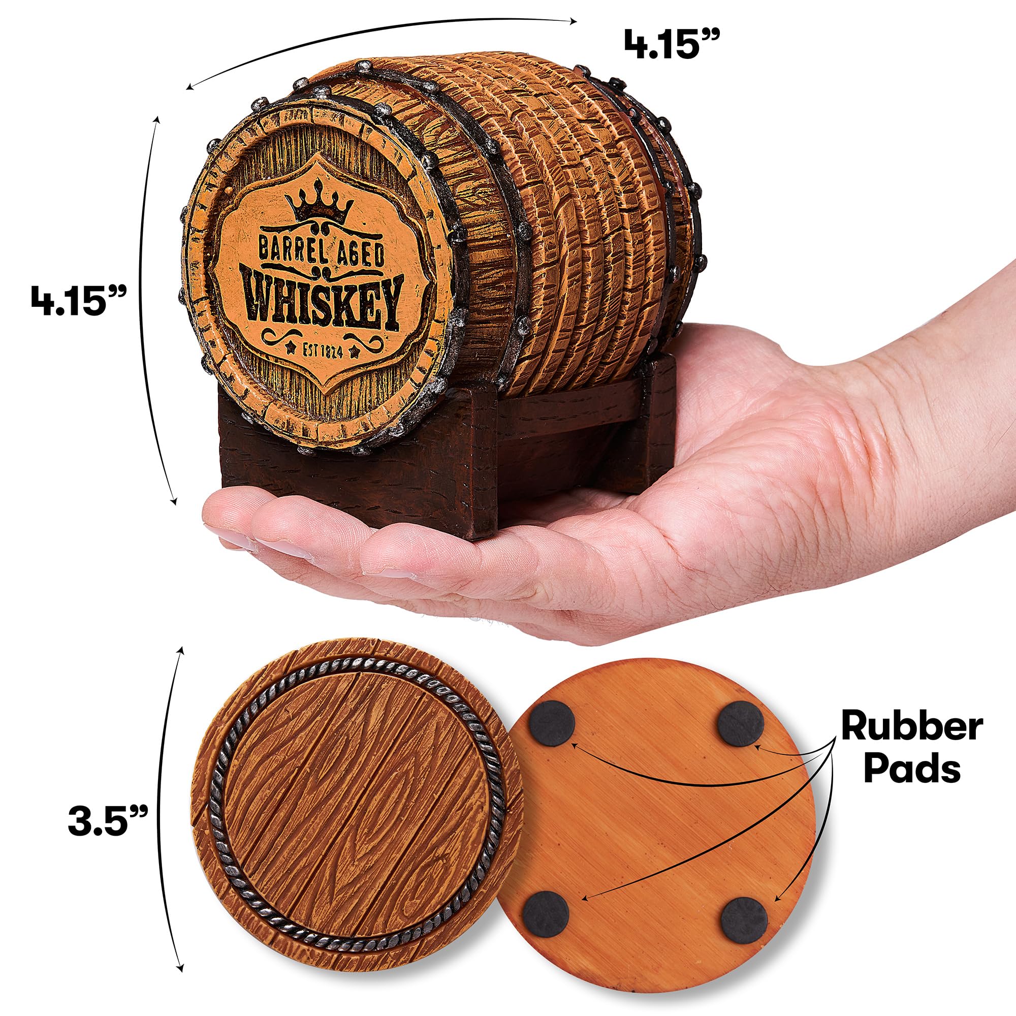 Cabin Obsession durable resin coasters resist warping for lasting decor.