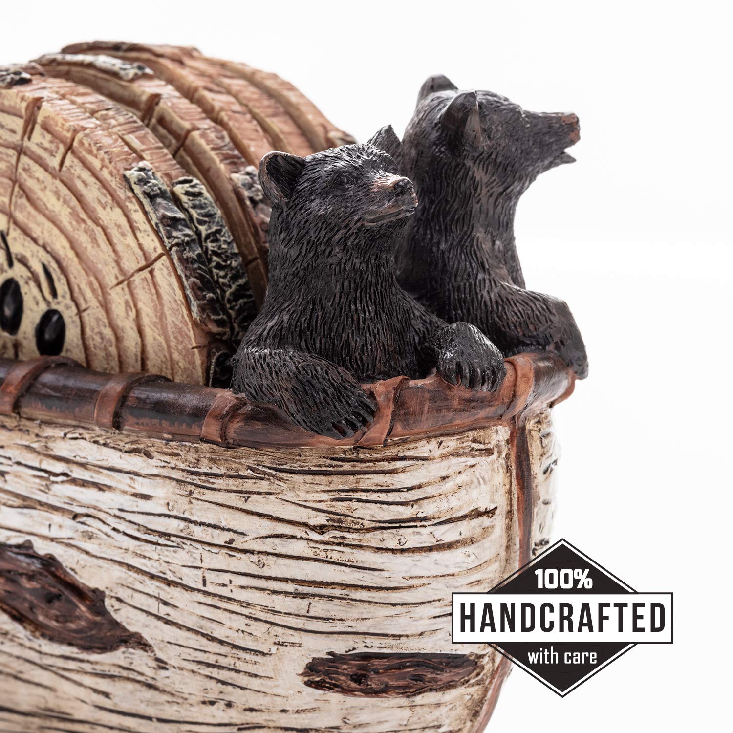 Cabin Obsession handcrafted bear coasters solid resin resist warping