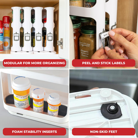 Cabinet Caddy easy setup shows no assembly required.