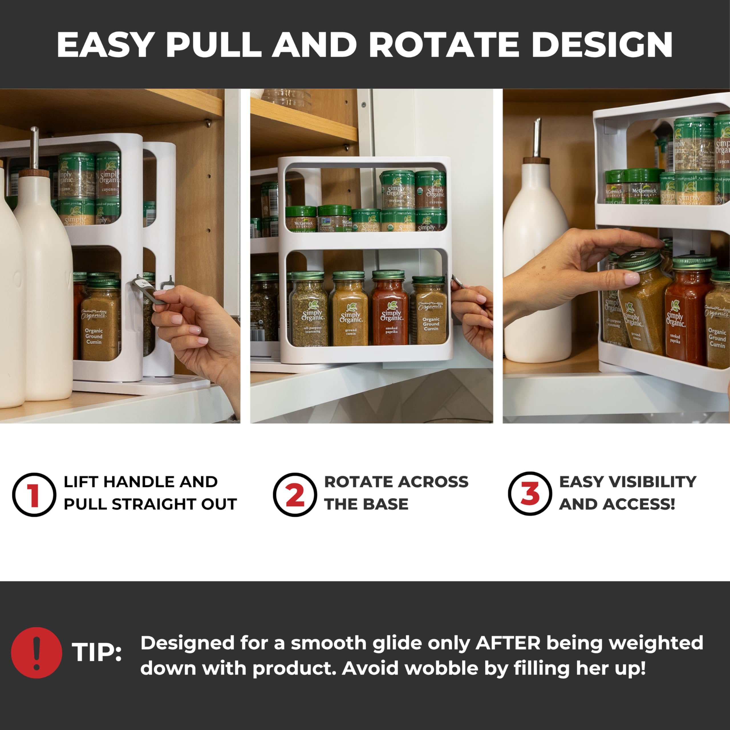 Cabinet Caddy magnetic modular design enables flexible, expandable storage configurations.