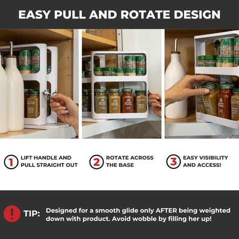 Cabinet Caddy magnetic modular design enables flexible, expandable storage configurations.