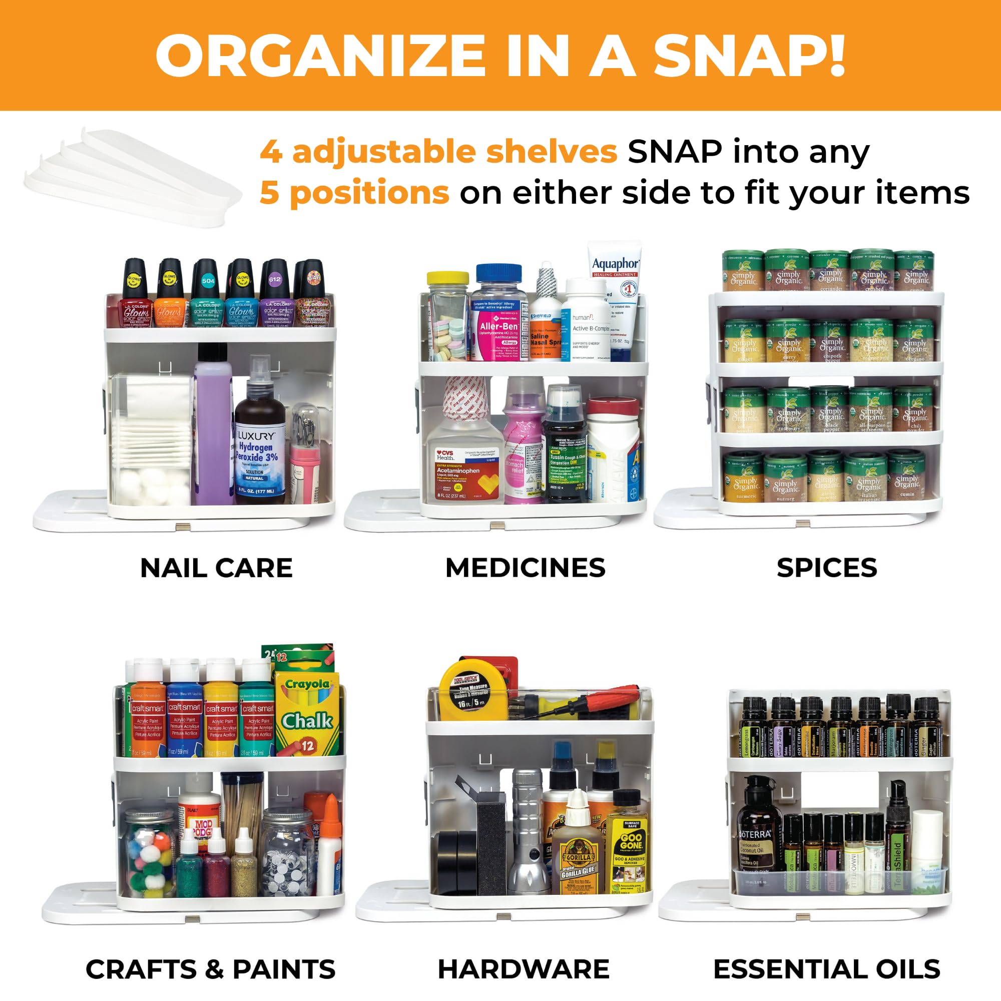 Cabinet Caddy SNAP! magnetic base enables scalable, modular storage.