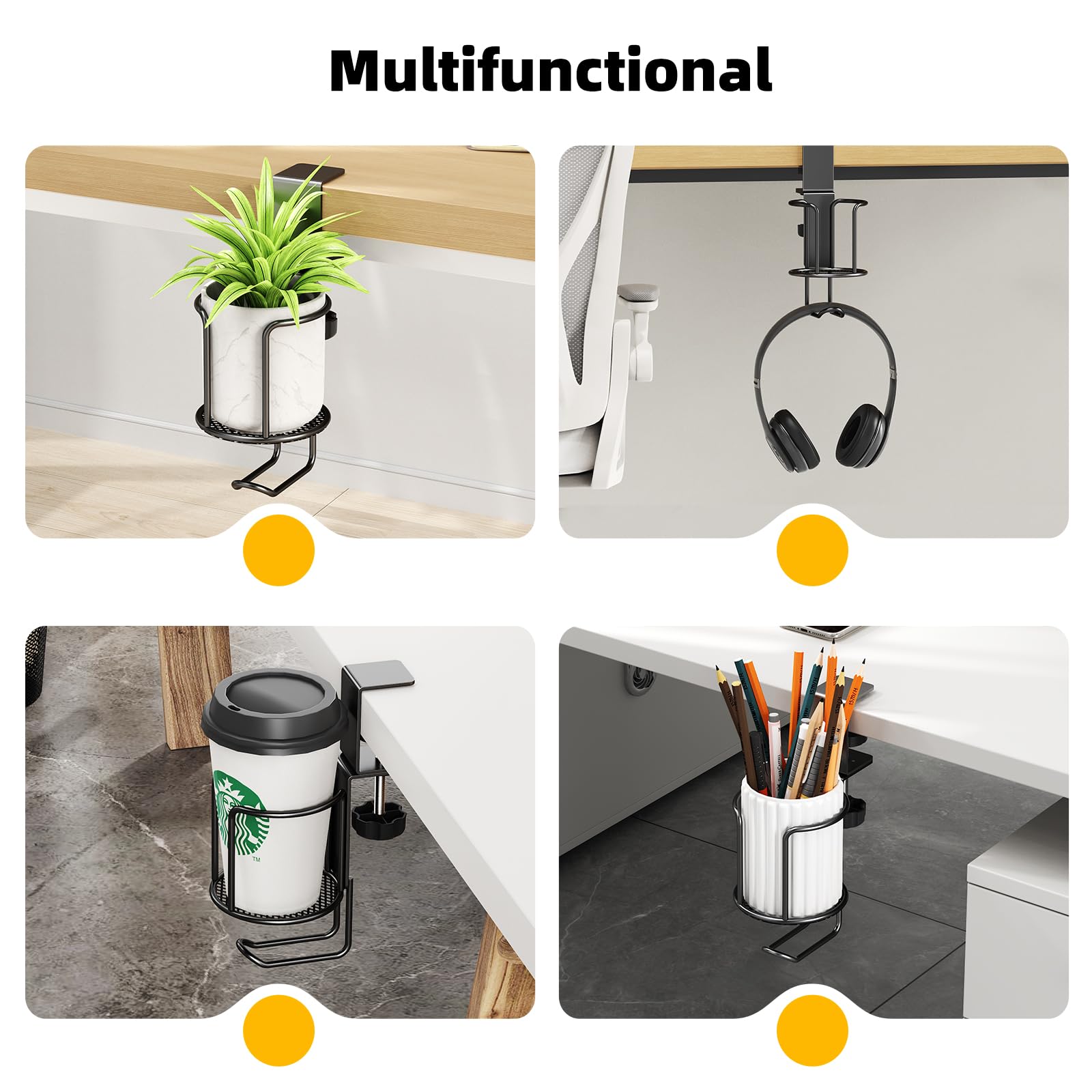 CABTE desk cup holder on a lawn chair setup