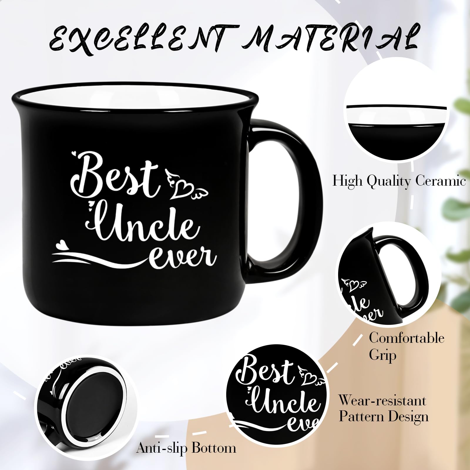 Cabtnca durable-ceramic mug 15oz, resistant to chips for everyday use