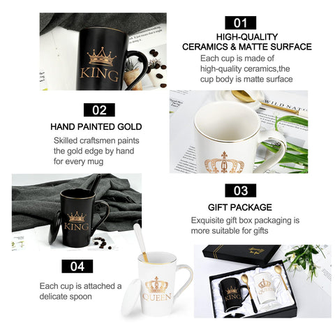 Cabtnca mugs with gilded handles for a premium look