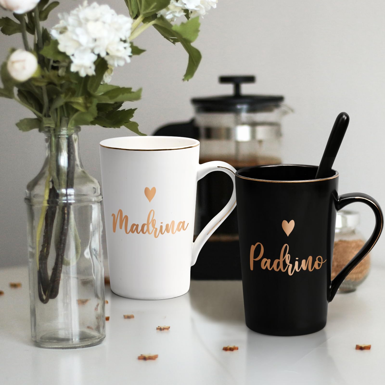 Cabtnca mug set includes lids and spoons for gifting.