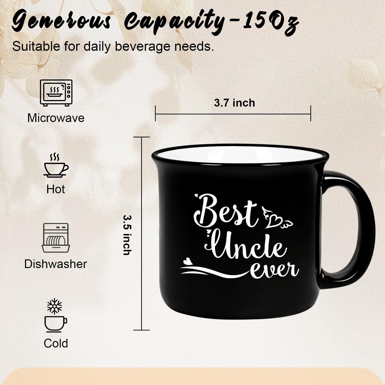 Cabtnca versatile-occasions mug 15oz, fits daily coffee, tea, and celebrations