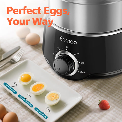 CACHOO 14-egg cooker stainless steel body for durability
