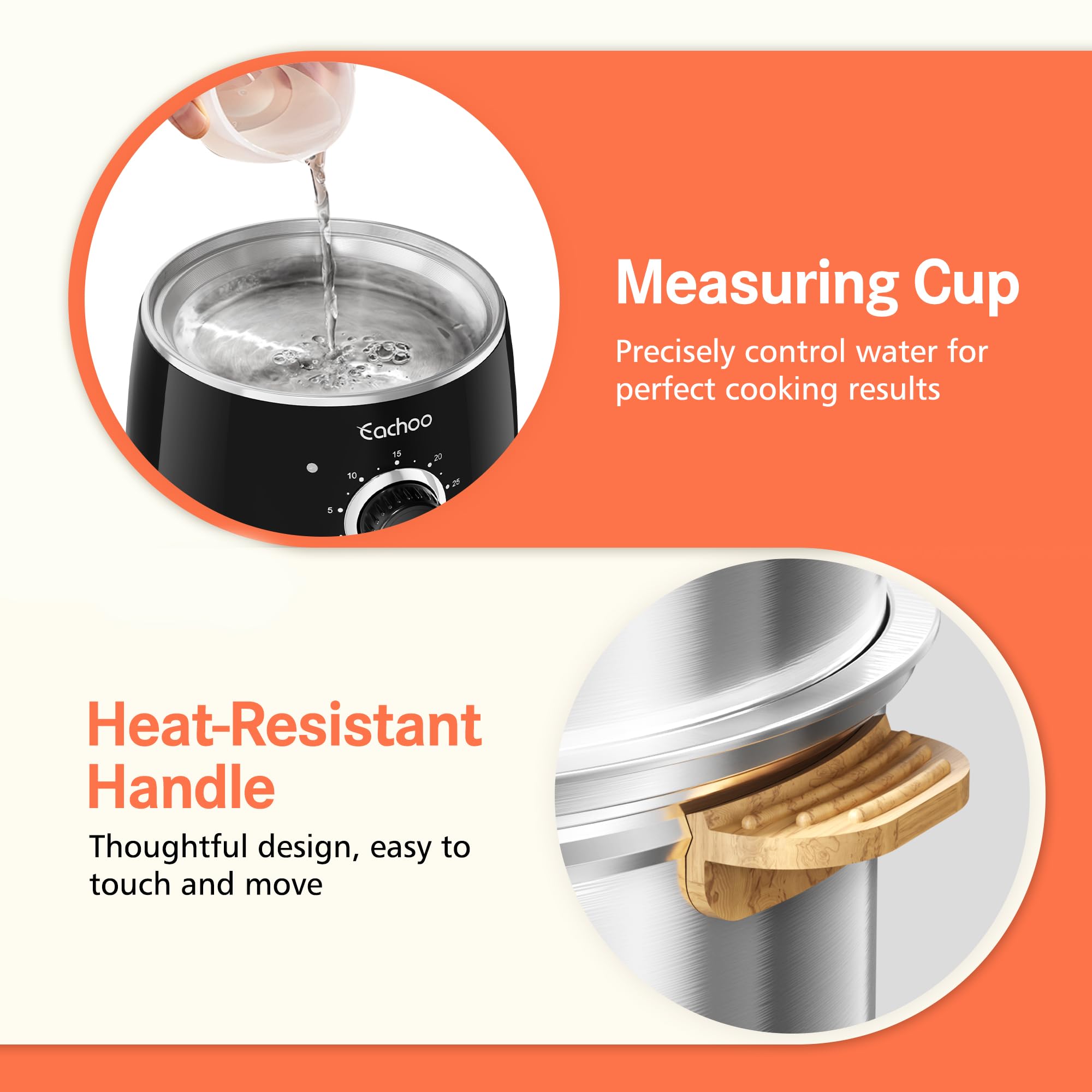 CACHOO 14-egg cooker versatile uses including eggs and vegetables