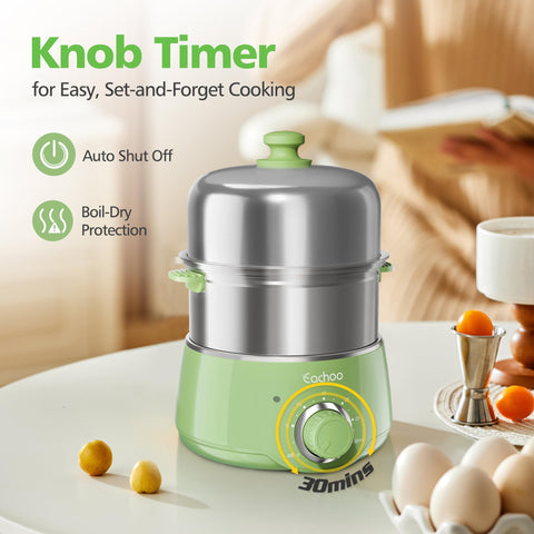 CACHOO 14-egg cooker top view shows accessible design.