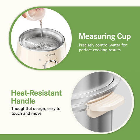 CACHOO multi-use steamer handles eggs, veggies, and proteins for versatile meals.