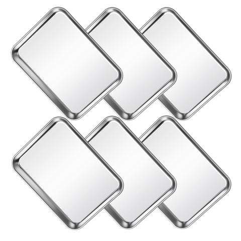 CACOLES baking sheet with rolled edge and handle for comfortable grip and safer transfer.