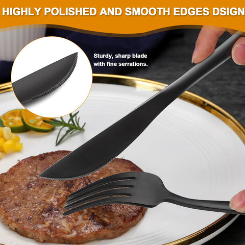 CACOLES salad forks black finish for versatile serving and cohesive look.