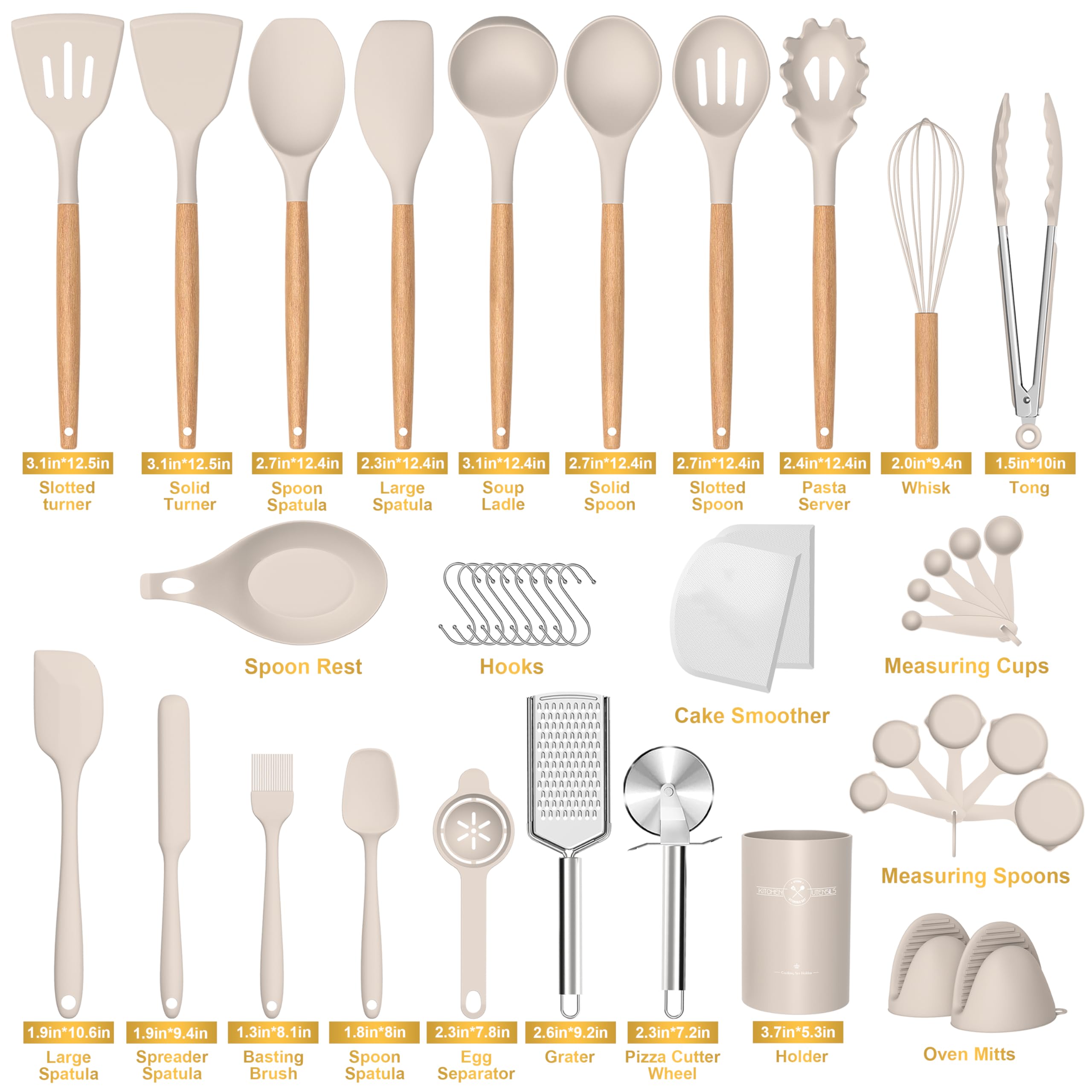 CACOLES slotted turner for flipping without scratching nonstick cookware