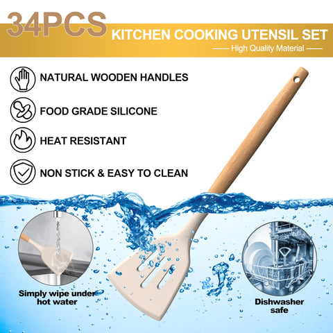 CACOLES wooden handles stay cool and add premium kitchen look